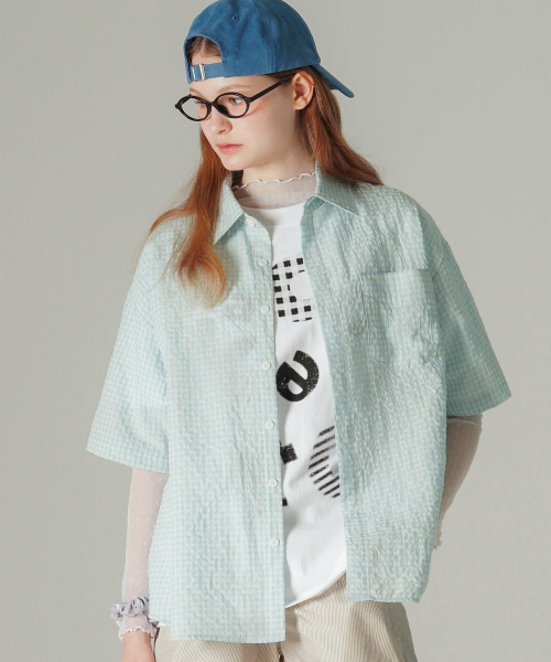 Dinky Check рубашка Blue Lemon HSSS7806