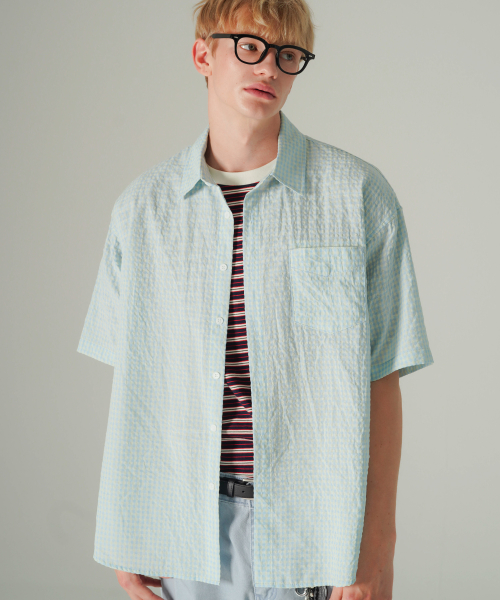 Dinky Check рубашка Blue Lemon HSSS7806