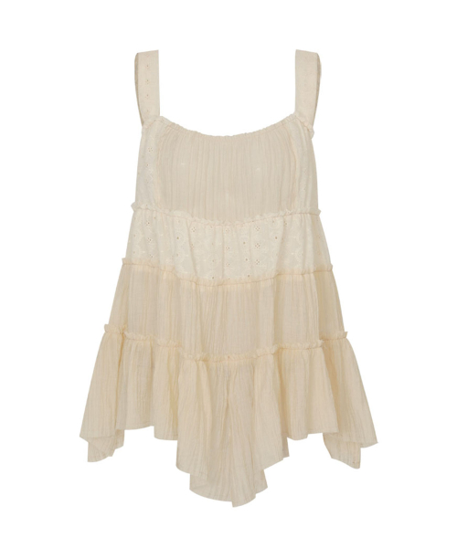 Swan Lace Blouse (Beige)