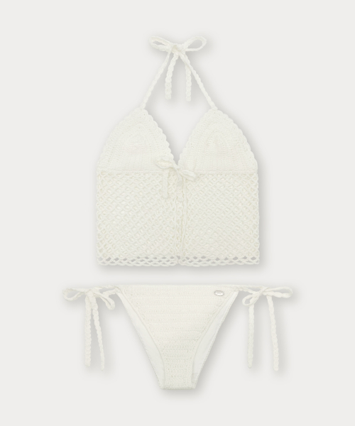 Handmade Mesh Knit Bikini - Ivory