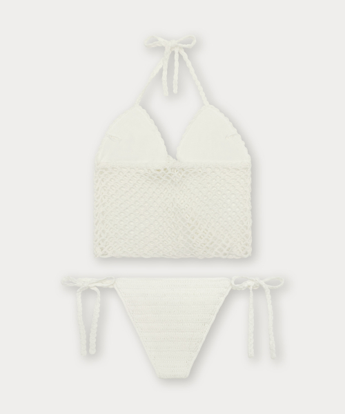 Handmade Mesh Knit Bikini - Ivory