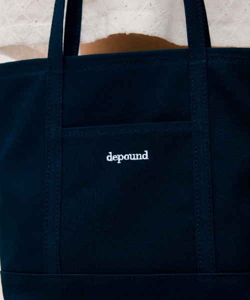 canvas mini tote bag - navy