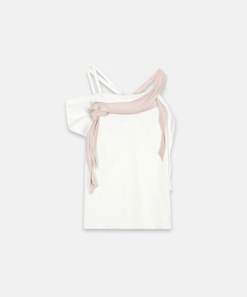 RAWCUT HALTER SLEEVELESS IVORY