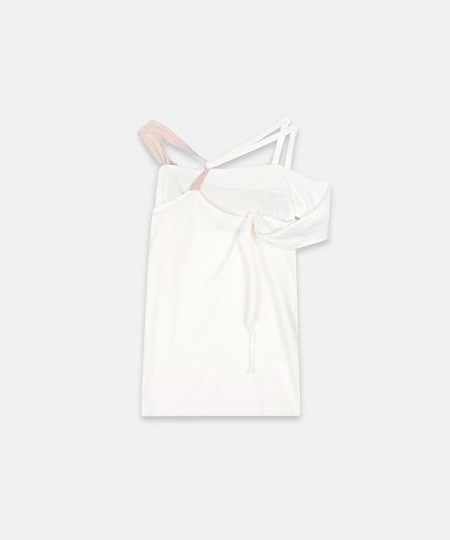 RAWCUT HALTER SLEEVELESS IVORY