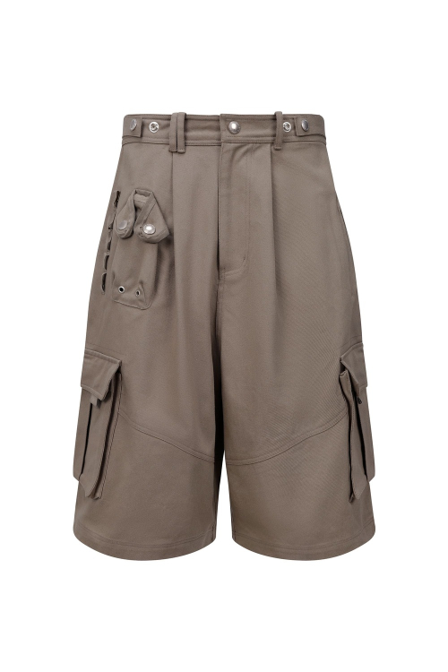 WIDE CARGO HALF PANTS (UNISEX) VINTAGE BEIGE