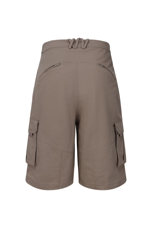 WIDE CARGO HALF PANTS (UNISEX) VINTAGE BEIGE