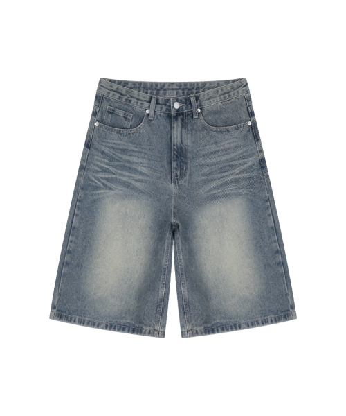 BTB : WAVE WASHING BERMUDA SHORTS [BLUE CORE]