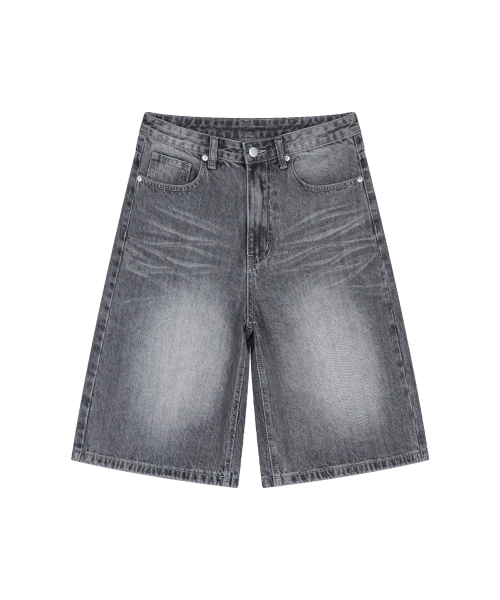 BTB : WAVE WASHING BERMUDA SHORTS [GRAY CORE]
