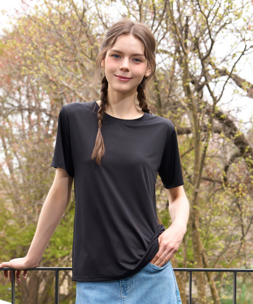 Женская сетчатая футболка из вискозы Ice Mesh Black