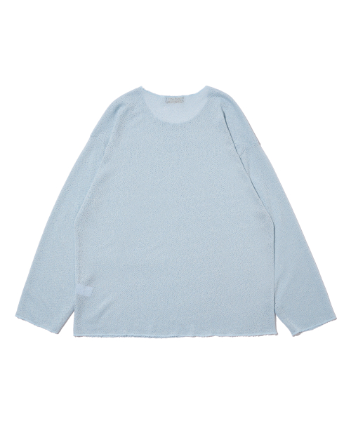 Льняной джемпер First с длинным рукавом (Blue)