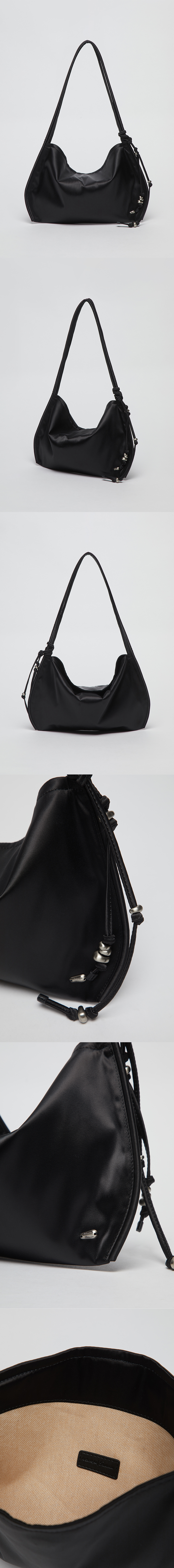 Archivepke x Ribbonbit★Small wave bag★軽くて実用的★人気 Archivepke x Ribbonbit] Small wave bag(Black)_Archivépke