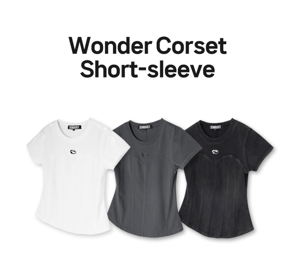 【ZENDUST】★Wonder Corset Short-sleeve Tシャツ MUSINSA | ZENDUST Wonder Corset Short-sleeve BLACK