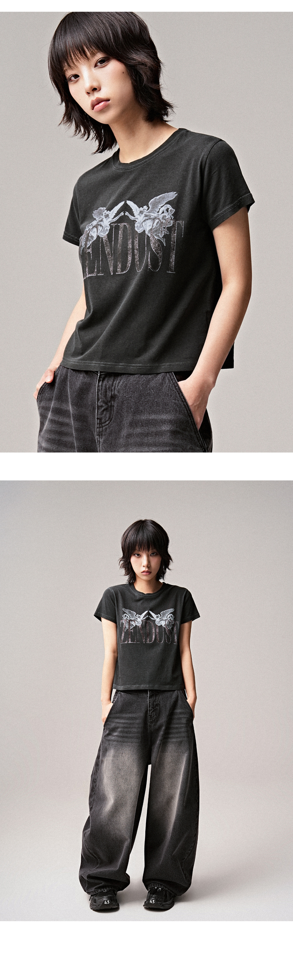【ZENDUST】★Ange T-shirt Tシャツ☆韓国人気 MUSINSA公式 | ZENDUST Ange T-shirt BLACK