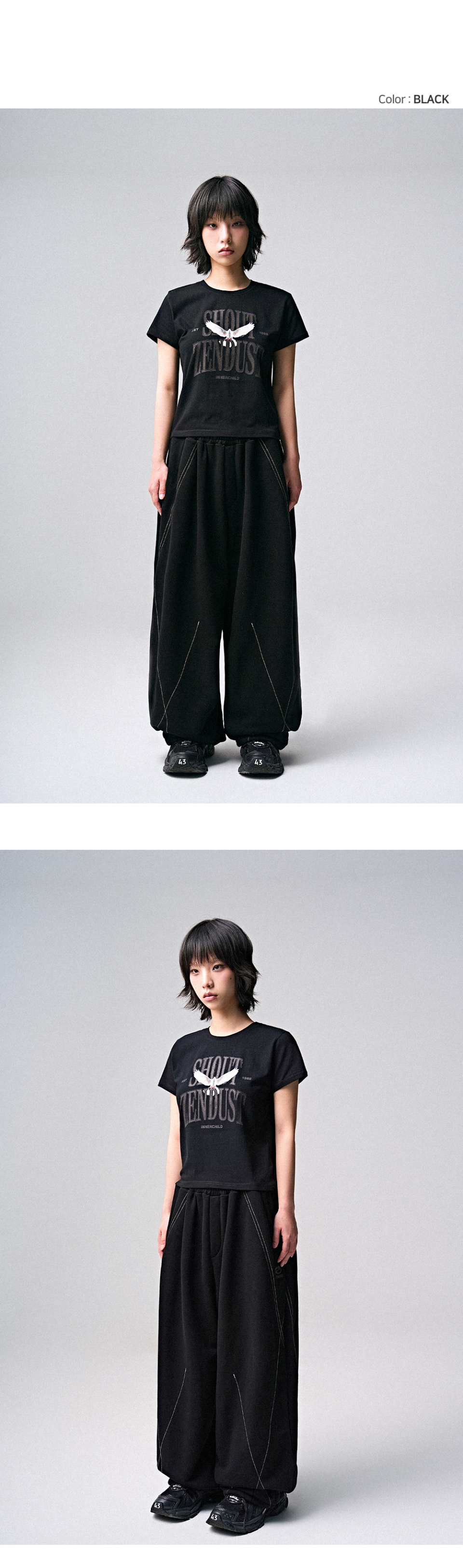 MUSINSA | ZENDUST Pigeon T-shirt PIGMENT GREY