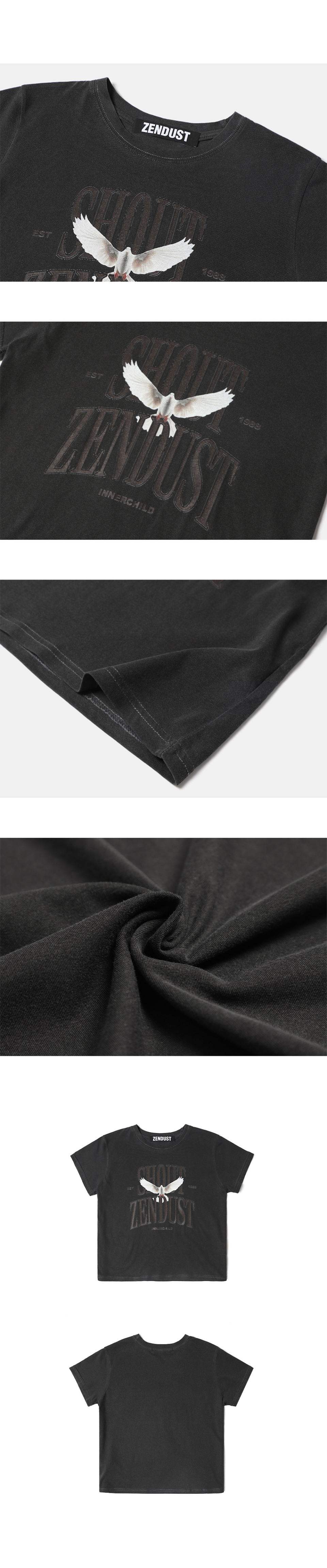 MUSINSA | ZENDUST Pigeon T-shirt BLACK