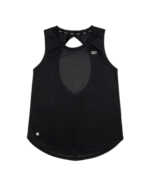 Womens Mesh Singlet Black