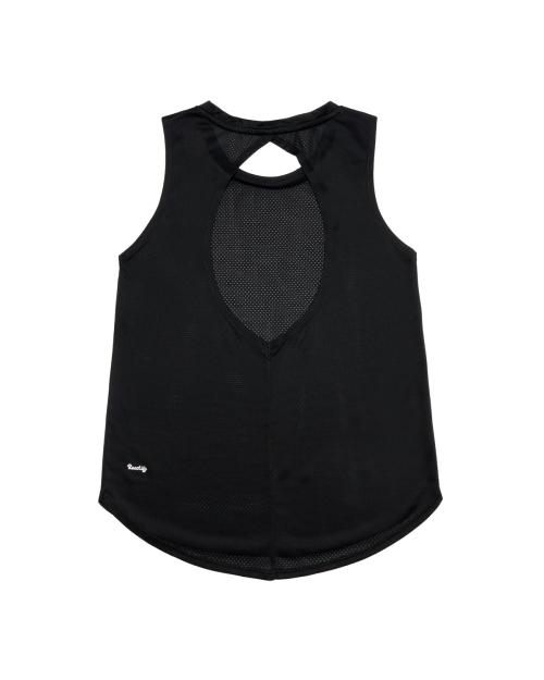Womens Mesh Singlet Black