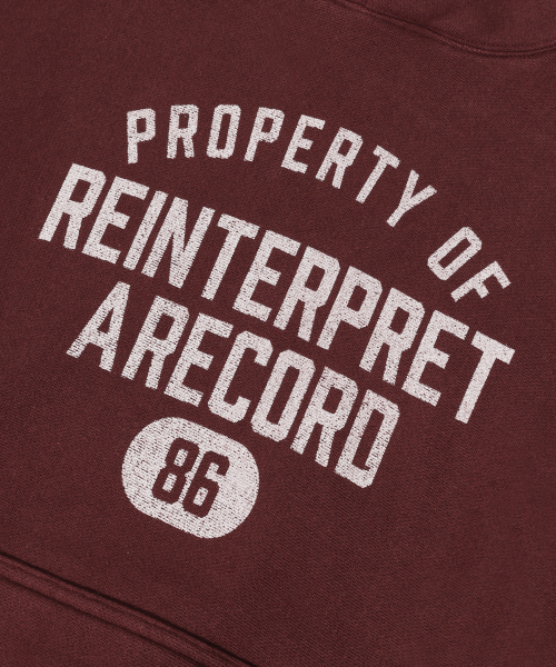 Худи Ral Vintage Authentic Reverse Weave Wine