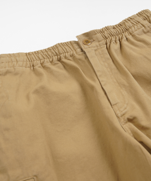 WASHED OFFICER CHINO SHORTS _ BEIGE