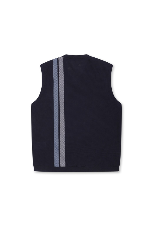 Men Vertical Stripe Woven Vest_WMVAM25250NYD