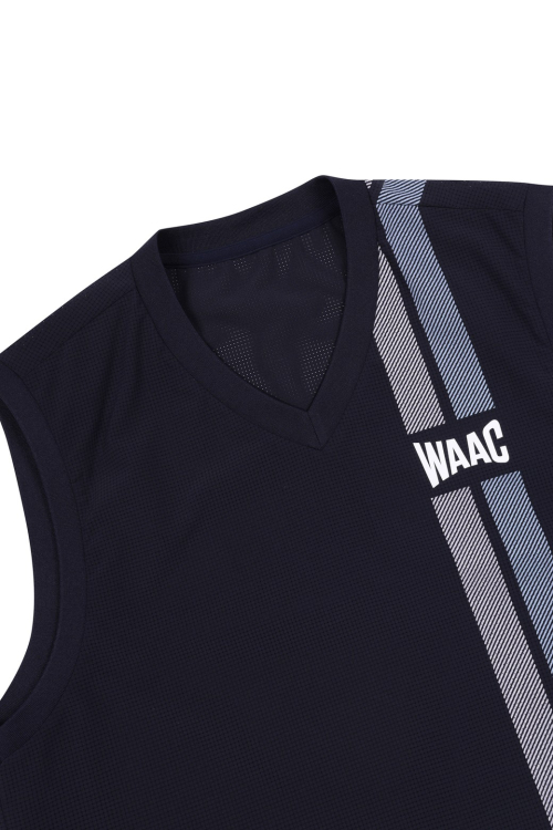 Men Vertical Stripe Woven Vest_WMVAM25250NYD