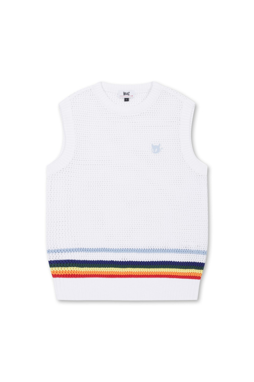 женский Mesh Crewneck Knit Vest_WWWAM25205WHX