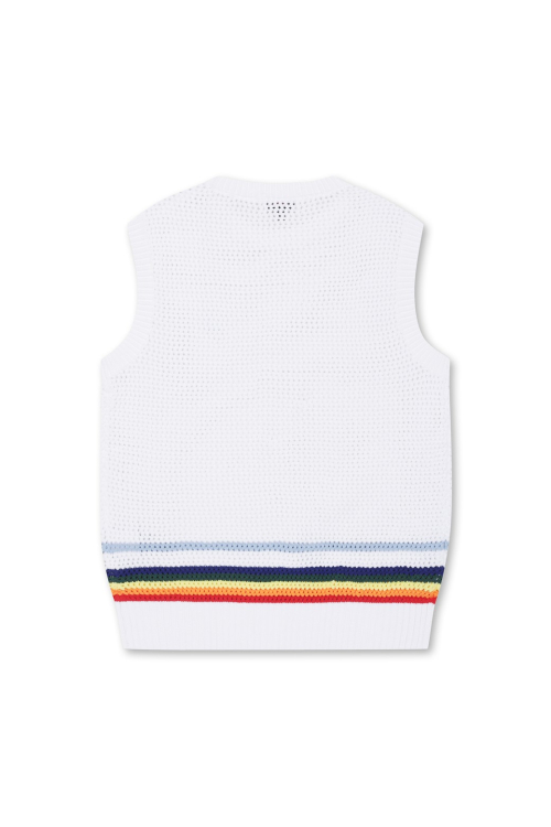 женский Mesh Crewneck Knit Vest_WWWAM25205WHX