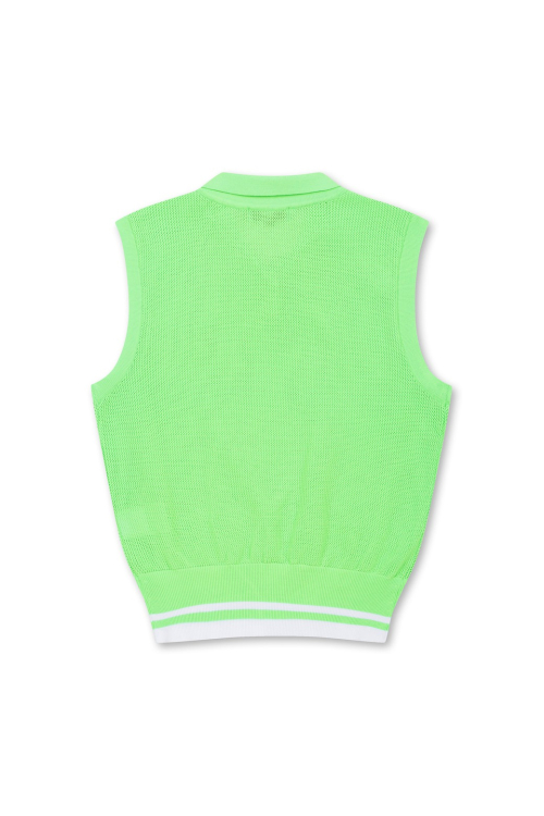 женский Mesh Polo Knit Vest_WWWAM25206YGN