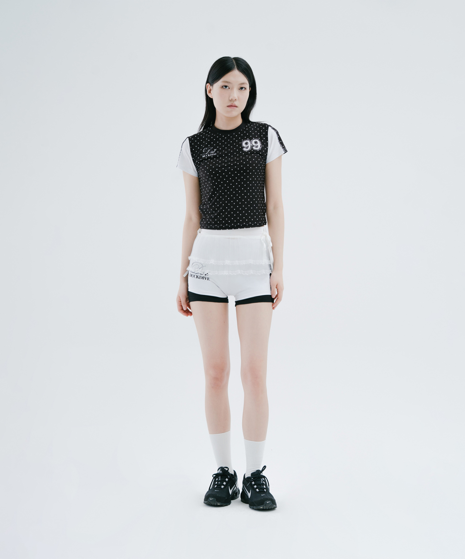 [DUCKDIVE] Dot Number Graphic Slim Short Sleeve ★大人気★ MUSINSA | DUCKDIVE Dot Number Graphic Slim Short Sleeve White