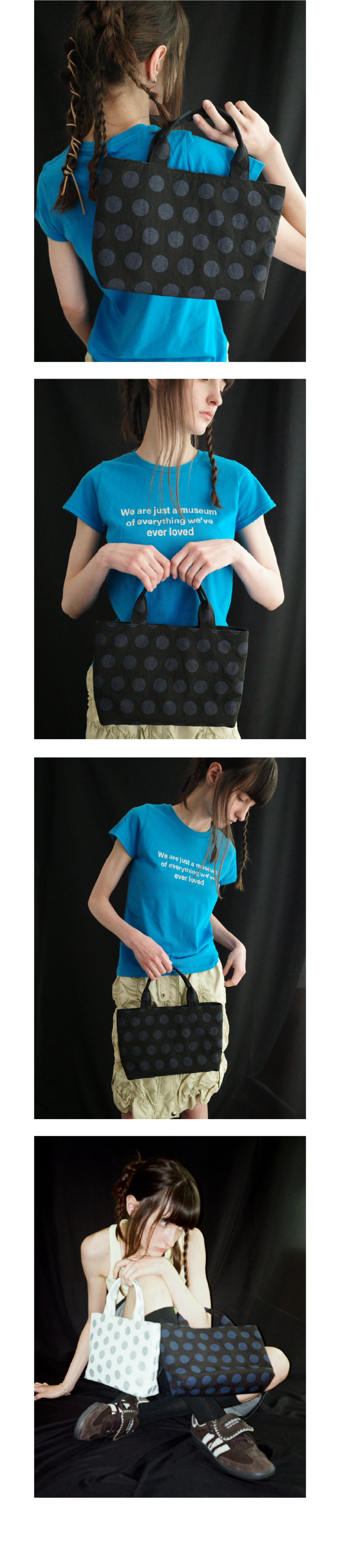 MUSINSA公式 | FILLINTHEBLANK Sunday Tote Bag (Dot)(black)