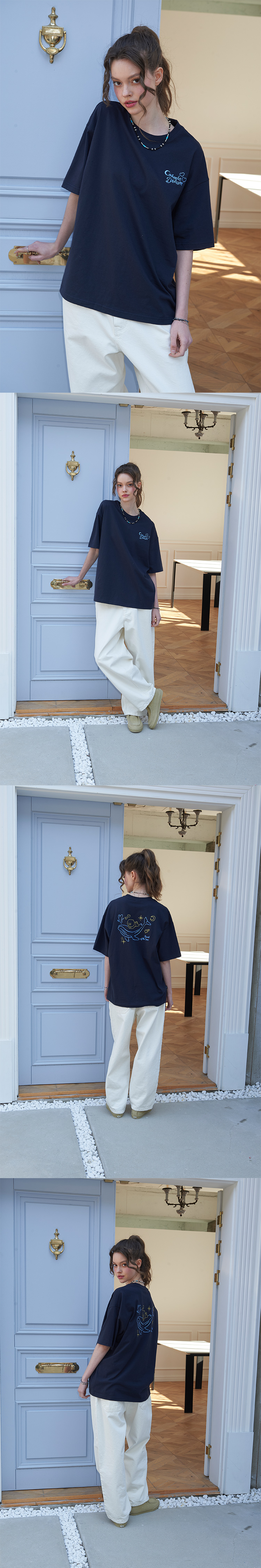 【CPGN STUDIO】25SS★ Kirakira Embroidery Short Sleeve Tee CPGN STUDIO]☆25SS☆KIRAKIRA EMBROIDERY SHORT SLEEVE TEE
