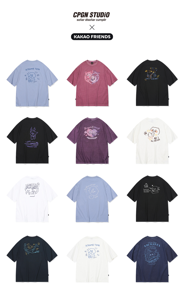 CHOONSIK PIGMENT SHORT SLEEVE TEE - 2 COLORS SMOKE BLACK
