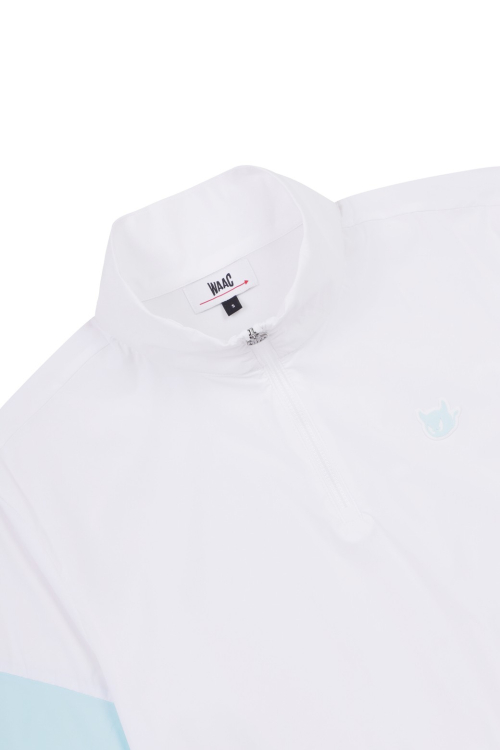 женский Woven SS Quarter-Zip Pullover_WWVAM25202WHX