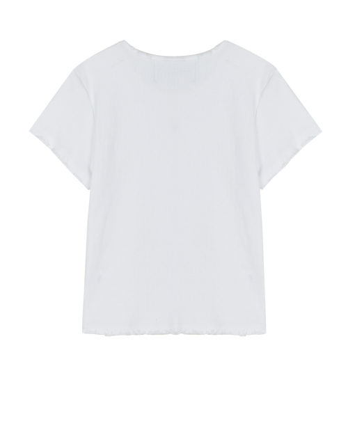 Футболка с рваными деталями White