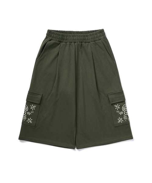 Бермуды карго 8/10 со складкой Khaki