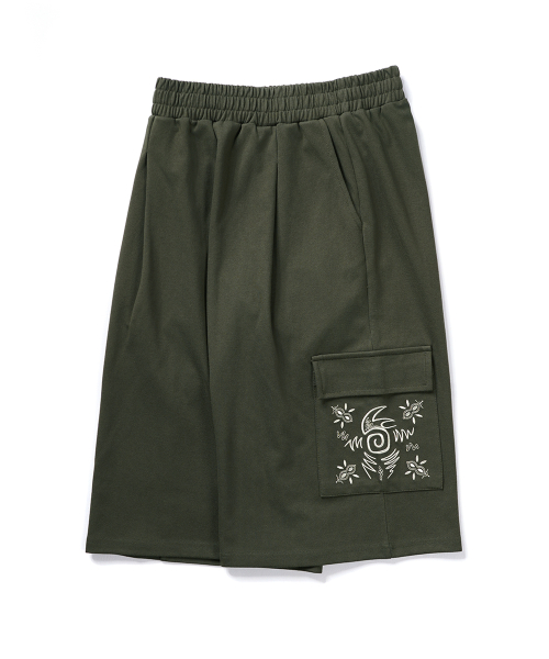 Бермуды карго 8/10 со складкой Khaki