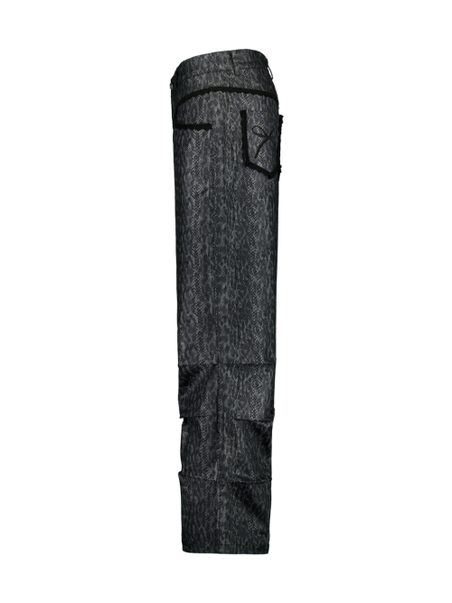 PYTHON LACE PANTS / CHARCOAL