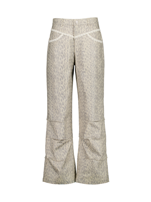 PYTHON LACE PANTS / BEIGE