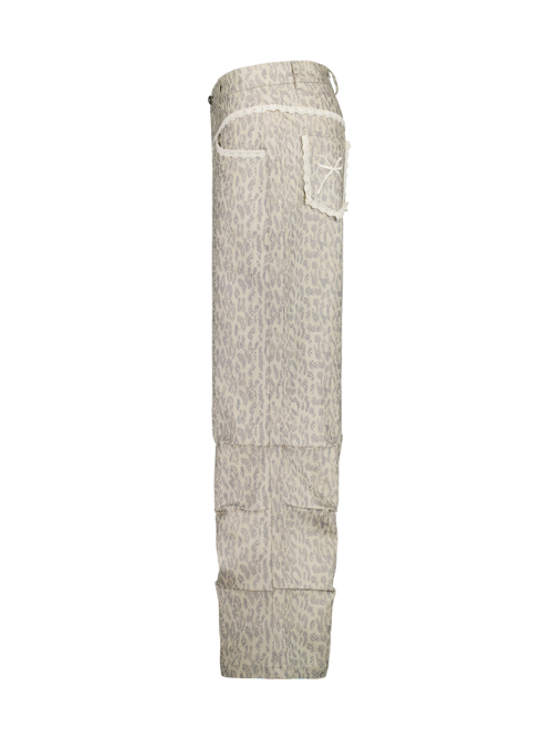 PYTHON LACE PANTS / BEIGE