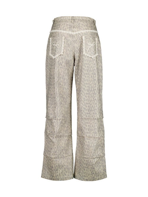 PYTHON LACE PANTS / BEIGE