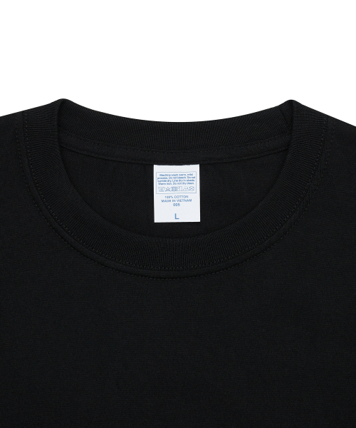HEAVYWEIGHT MANS CROP T-SHIRT BLACK