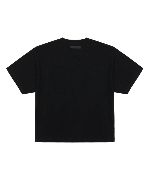 HEAVYWEIGHT MANS CROP T-SHIRT BLACK