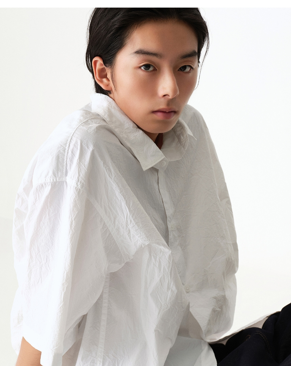 ★MUSINSA STANDARD★ Relaxed nylon crease shirt white MMDSH1 MUSINSA | MUSINSA STANDARD Relaxed Nylon Crease Short Sleeve