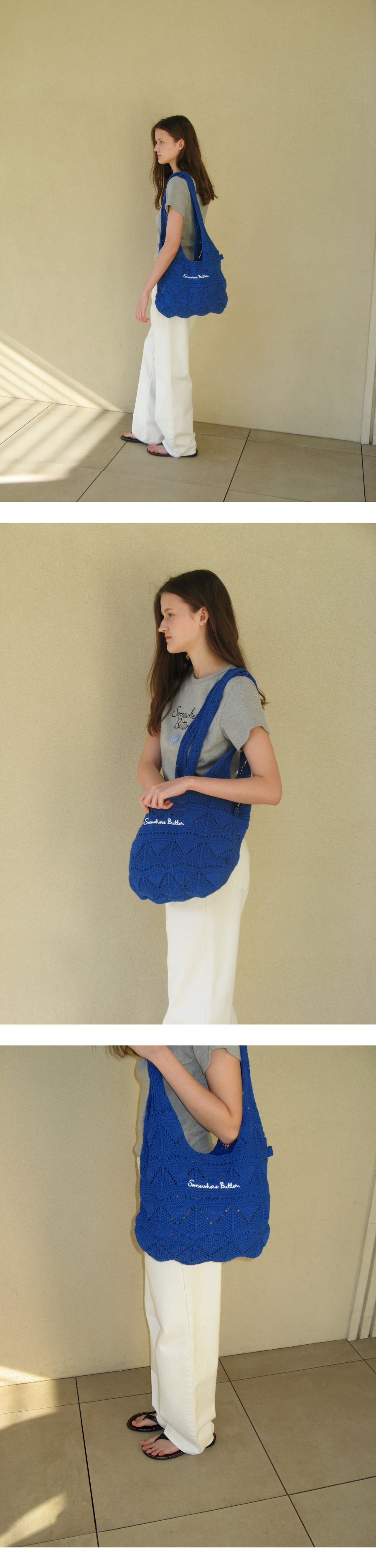 ★SOMEWHERE BUTTER.★ Fruit Knit Bag 3Color 썸웨어버터(SOMEWHEREBUTTER) Fruit Knit Bag - 3Color - 사이즈