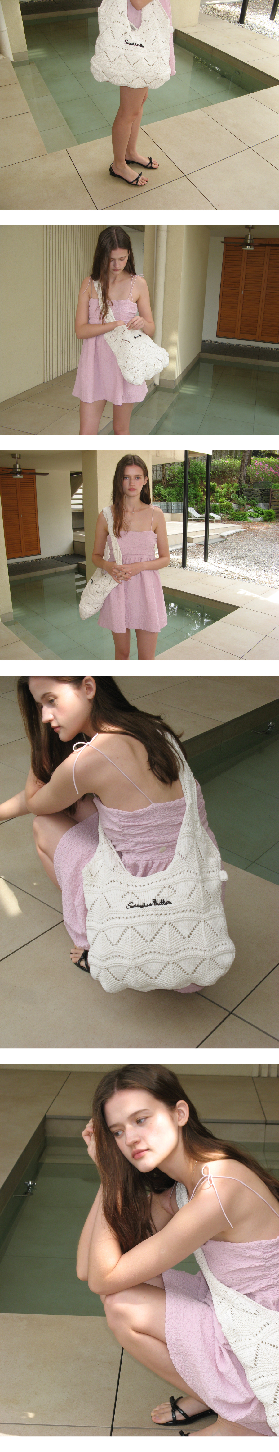 韓国人気【SOMEWHERE BUTTER.】Fruit Knit Bag 全3色 썸웨어버터(SOMEWHEREBUTTER) Fruit Knit Bag - 3Color - 사이즈