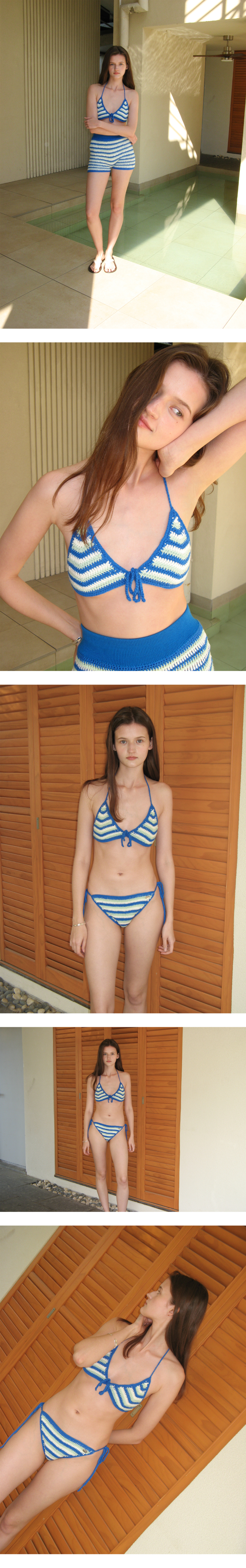 SOMEWHEREBUTTER ■ Handmade Stripe Knit Bikini ビキニ MUSINSA | SOMEWHEREBUTTER Handmade Stripe Knit Bikini - Red