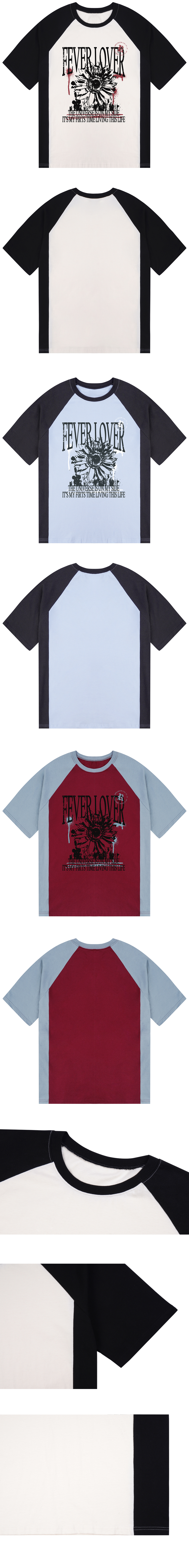 MUSINSA | GRAVER [UNISEX]FEVER LOVER Raglan Short Sleeve T