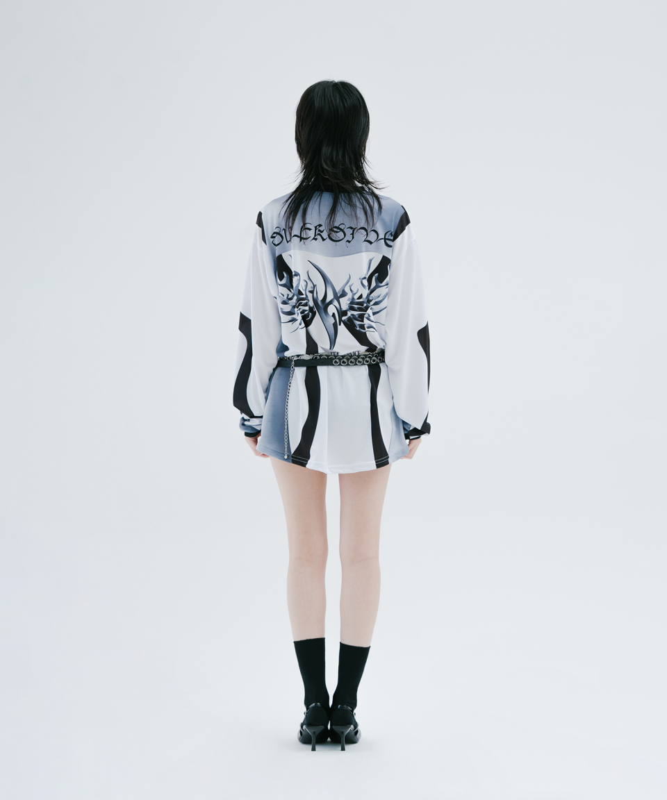 [DUCKDIVE] l Swelling Graphic Mesh Long Sleeve ★人気★ MUSINSA公式 | DUCKDIVE Metal Swelling Graphic Mesh Long Sleeve
