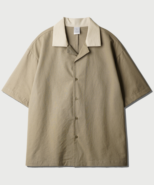 Рубашка Bliss с открытым воротником Khaki Beige NSSS2633