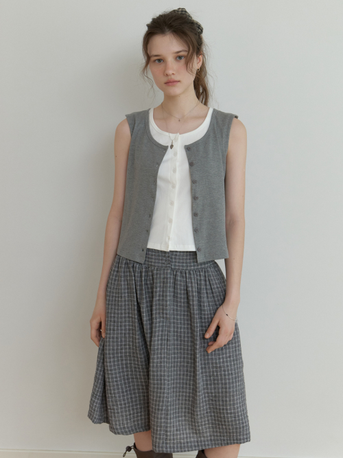 Nap button sleeveless (white)
